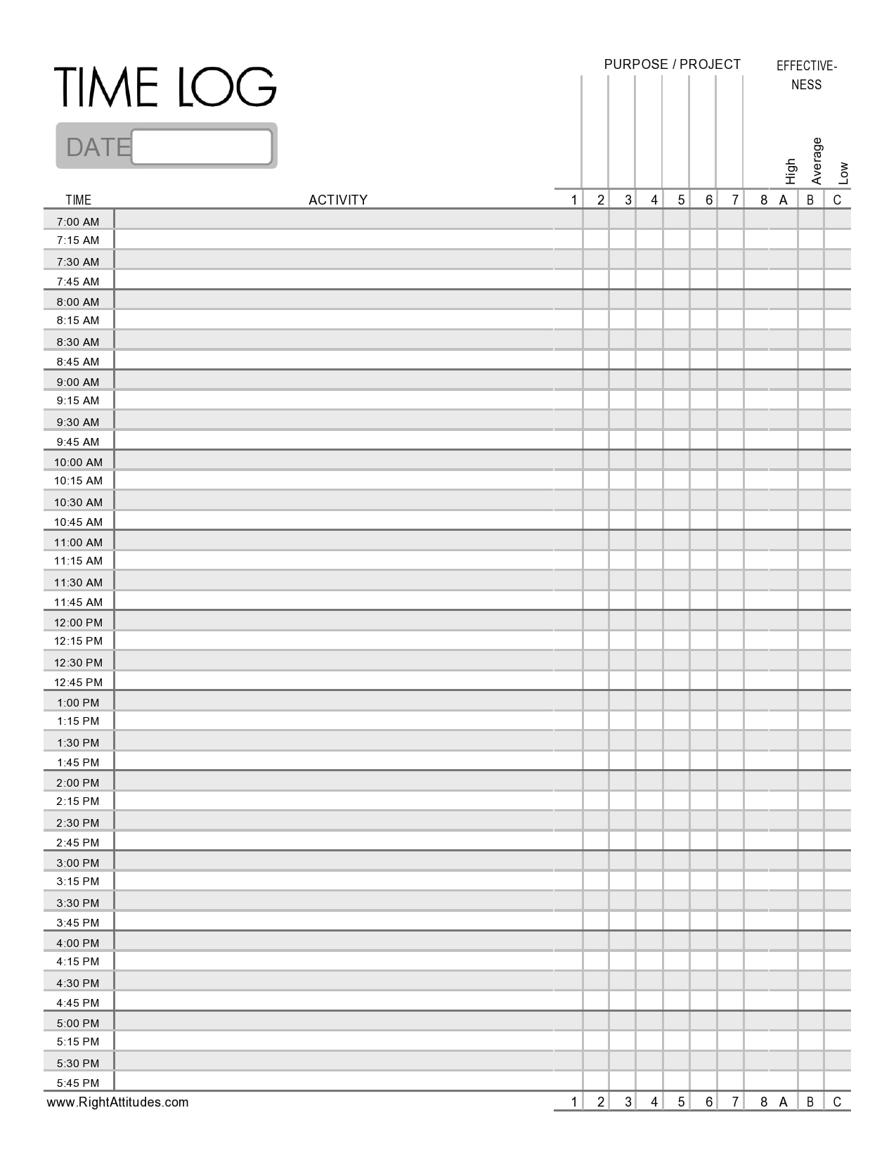 time card sheet printable