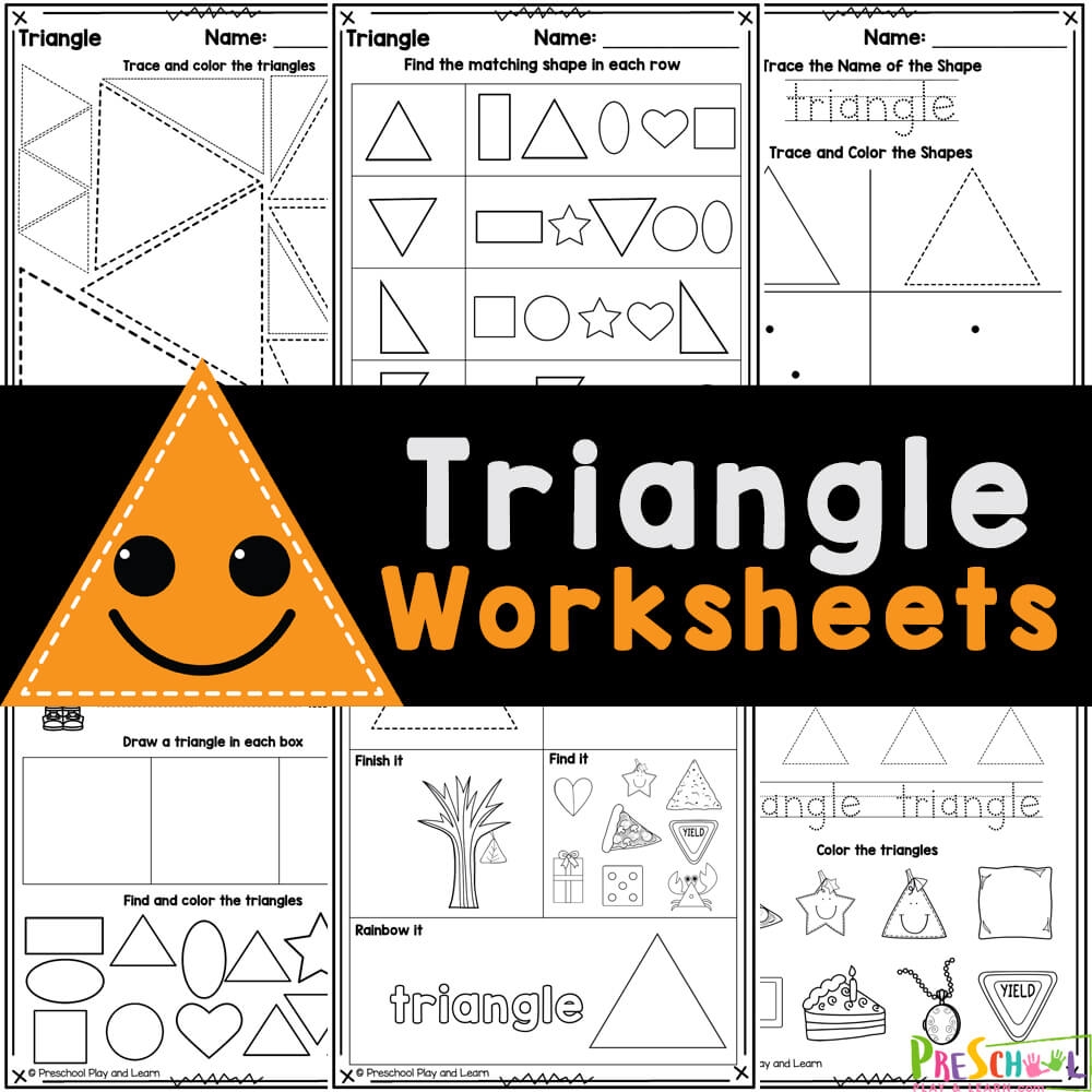 Free Printable Tracing Triangle Shape Worksheet Kiddoworksheets 