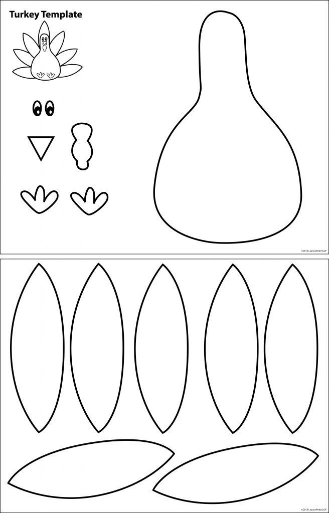 Free Printable Turkey Face Template Printable Templates