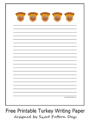 Free Printable Turkey Writing Template Free Templates Printable