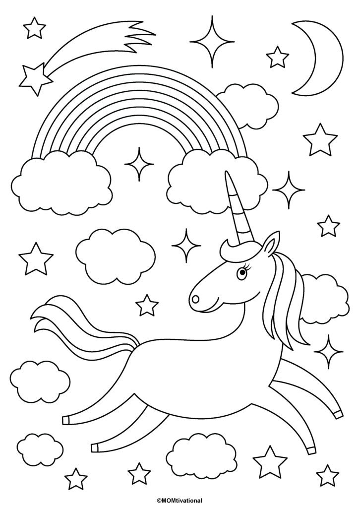 Free Printable Unicorn Coloring Pages Statmark