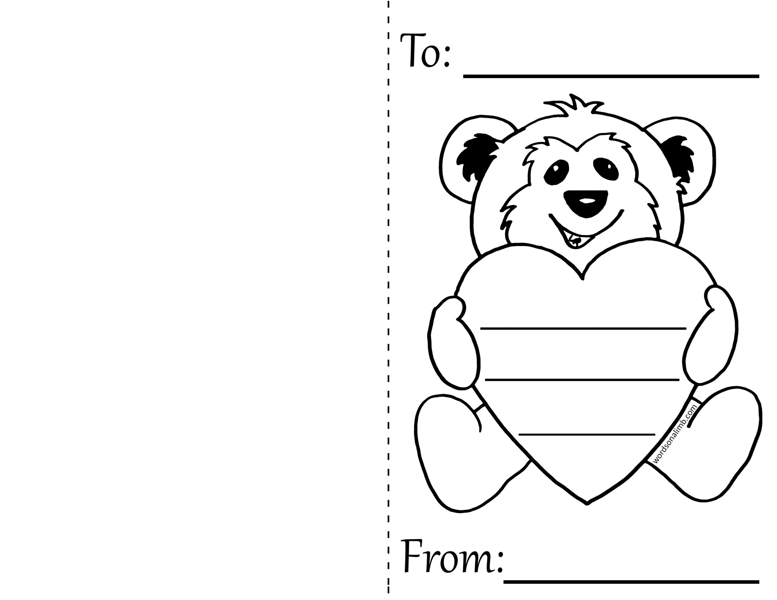 Free Printable Valentine S Day Card Template Printable Templates