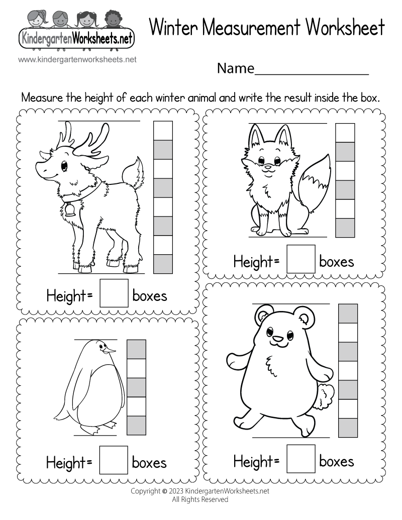 worksheet winter