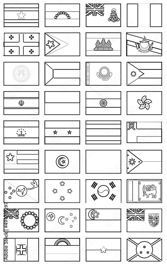 Free Printable World Printable Worksheet Flags Of The World Coloring