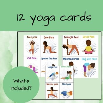 yoga pose cards pdf free printable