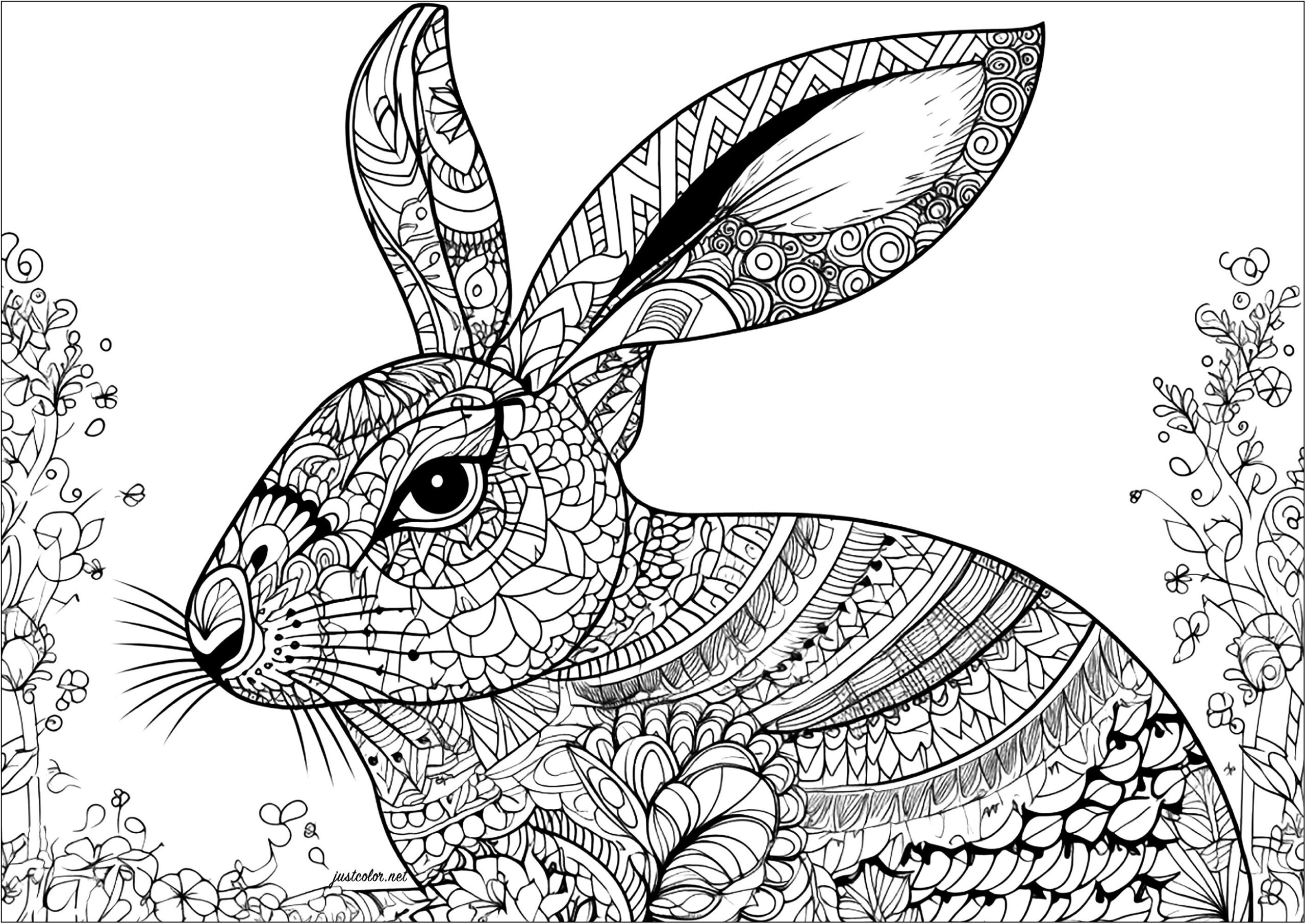 Free Rabbit Coloring Pages Printable Unleash Your Inner Artist