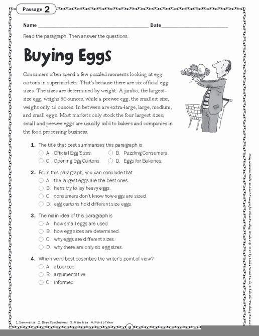 6th grade reading comprehension worksheets pdf
