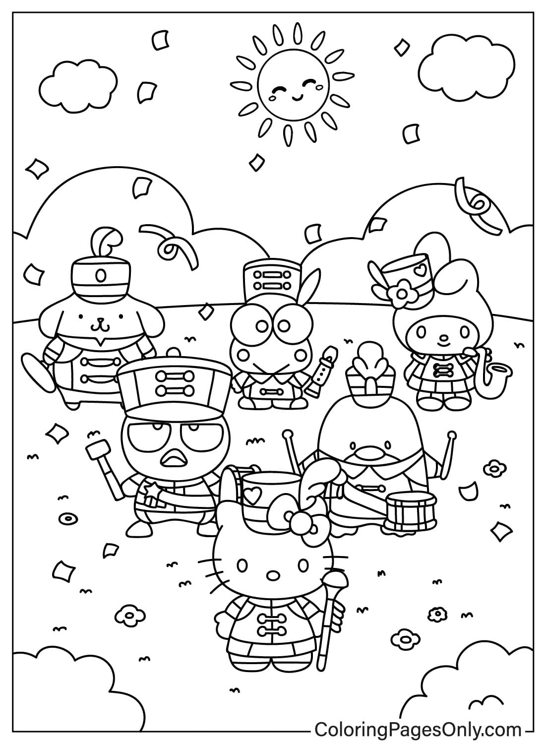 Free Sanrio Coloring Page Free Printable Coloring Pages