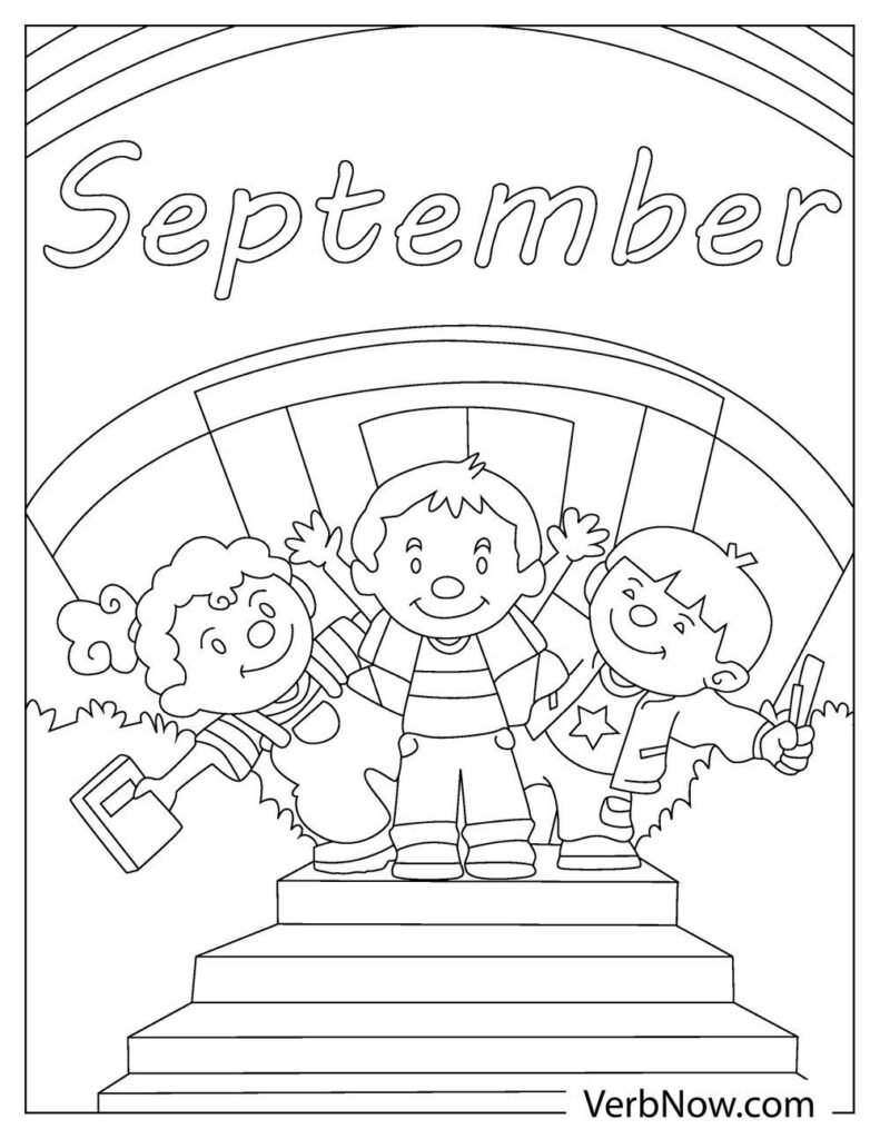 Free SEPTEMBER Coloring Pages For Download Printable PDF 