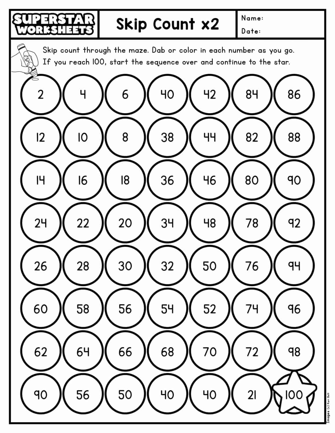 Free Skip Counting Worksheets At StoryboardThat Worksheets Library