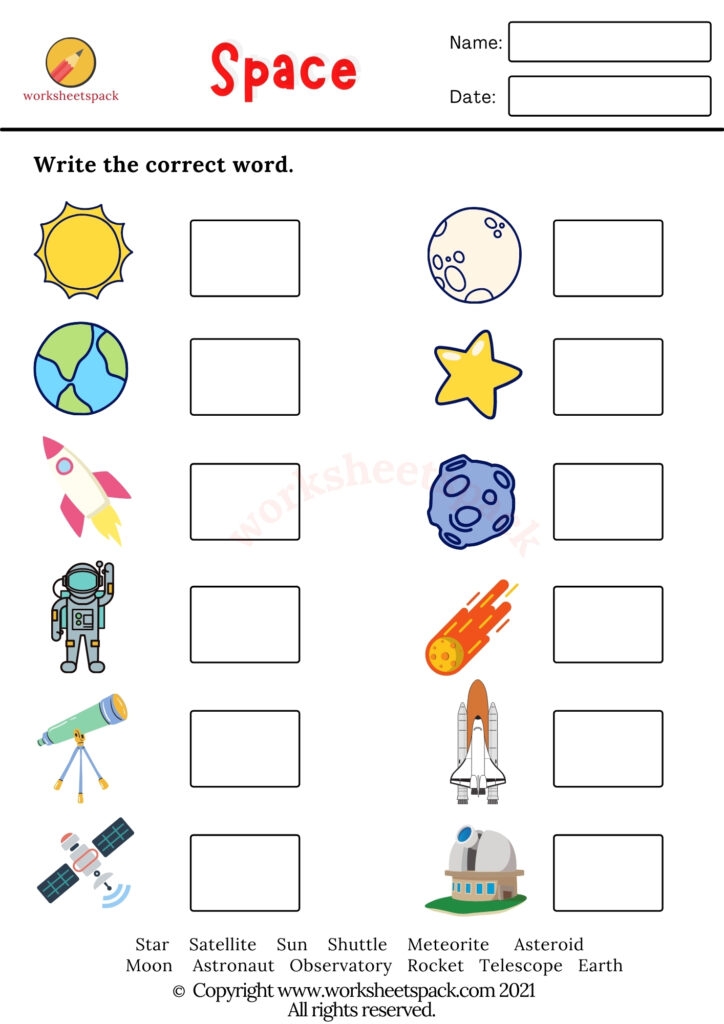 Free Space Worksheets PDF Worksheetspack