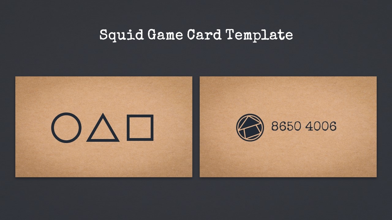 squid game card printable free