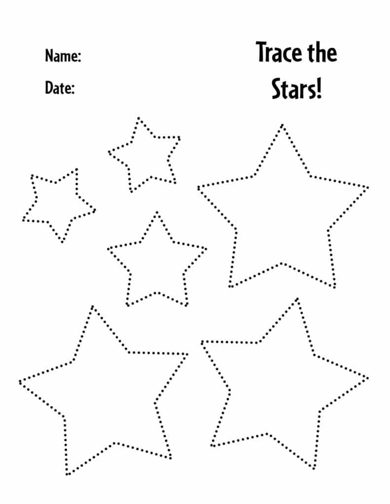 Free Star Worksheets For Preschool The Hollydog Blog