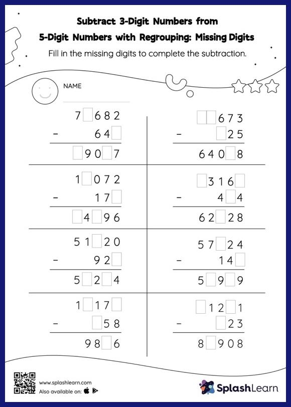 Free Subtraction Worksheet For 4th Graders Download Free Subtraction