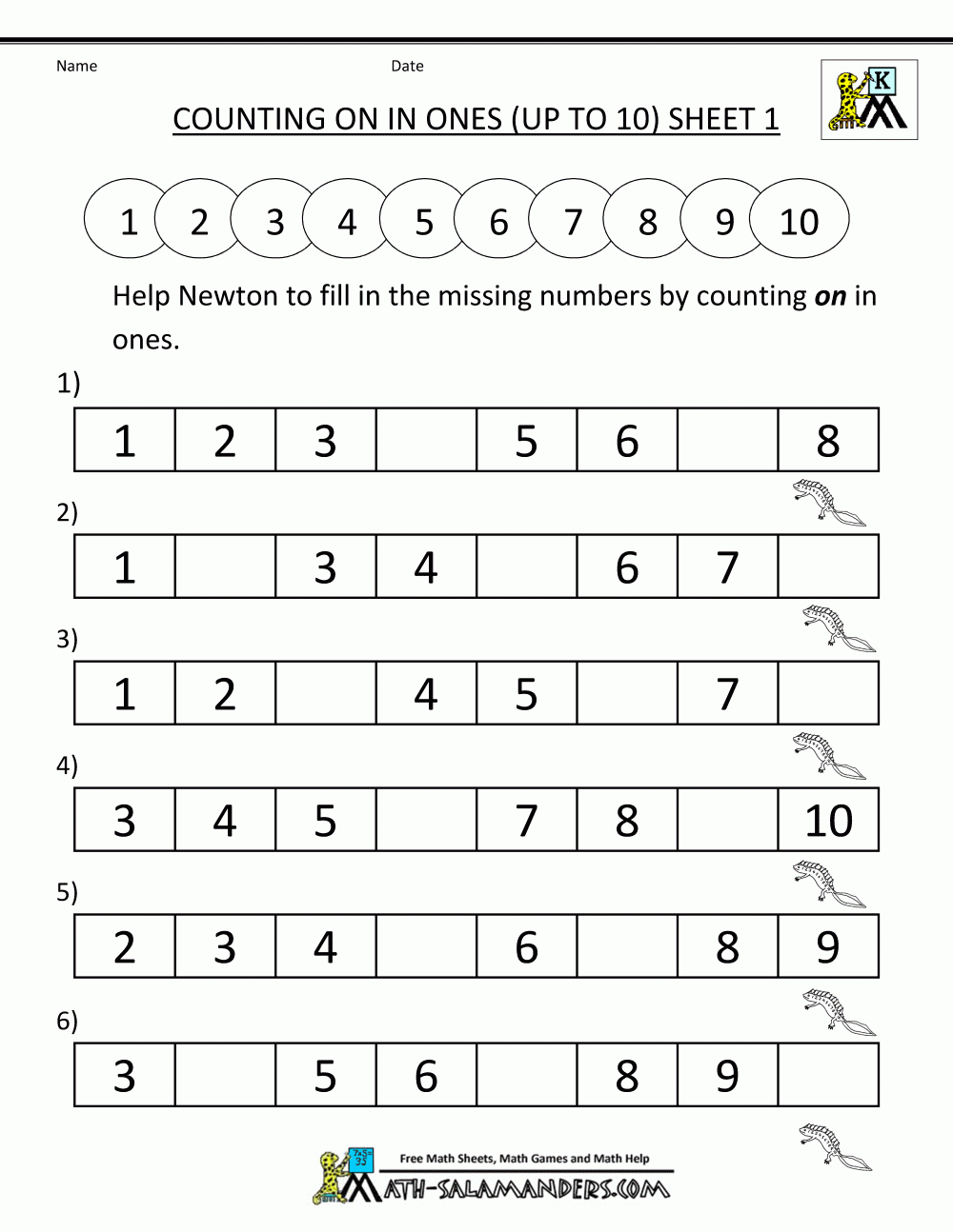 FREE Summer Kindergarten Math Worksheets Worksheets Library