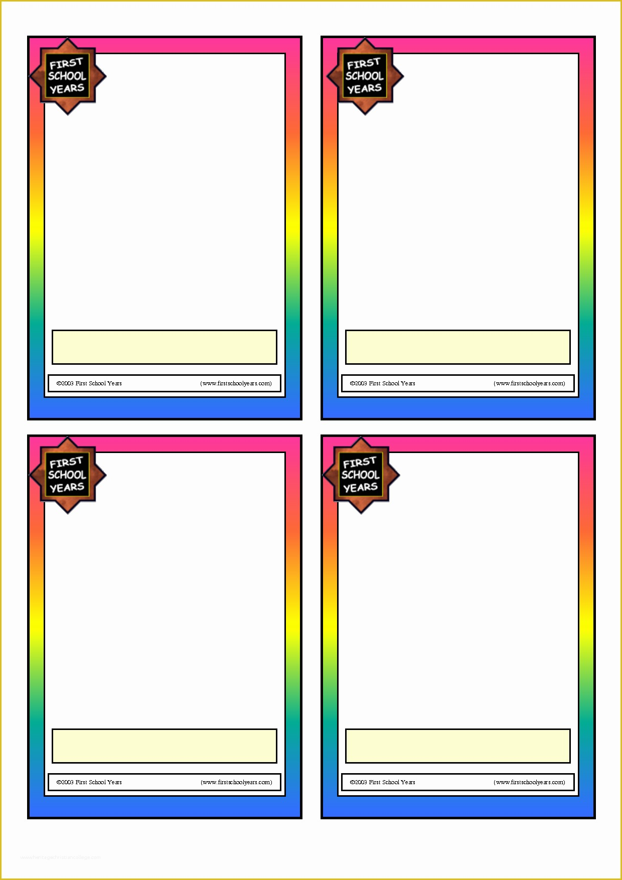 template flash cards printable