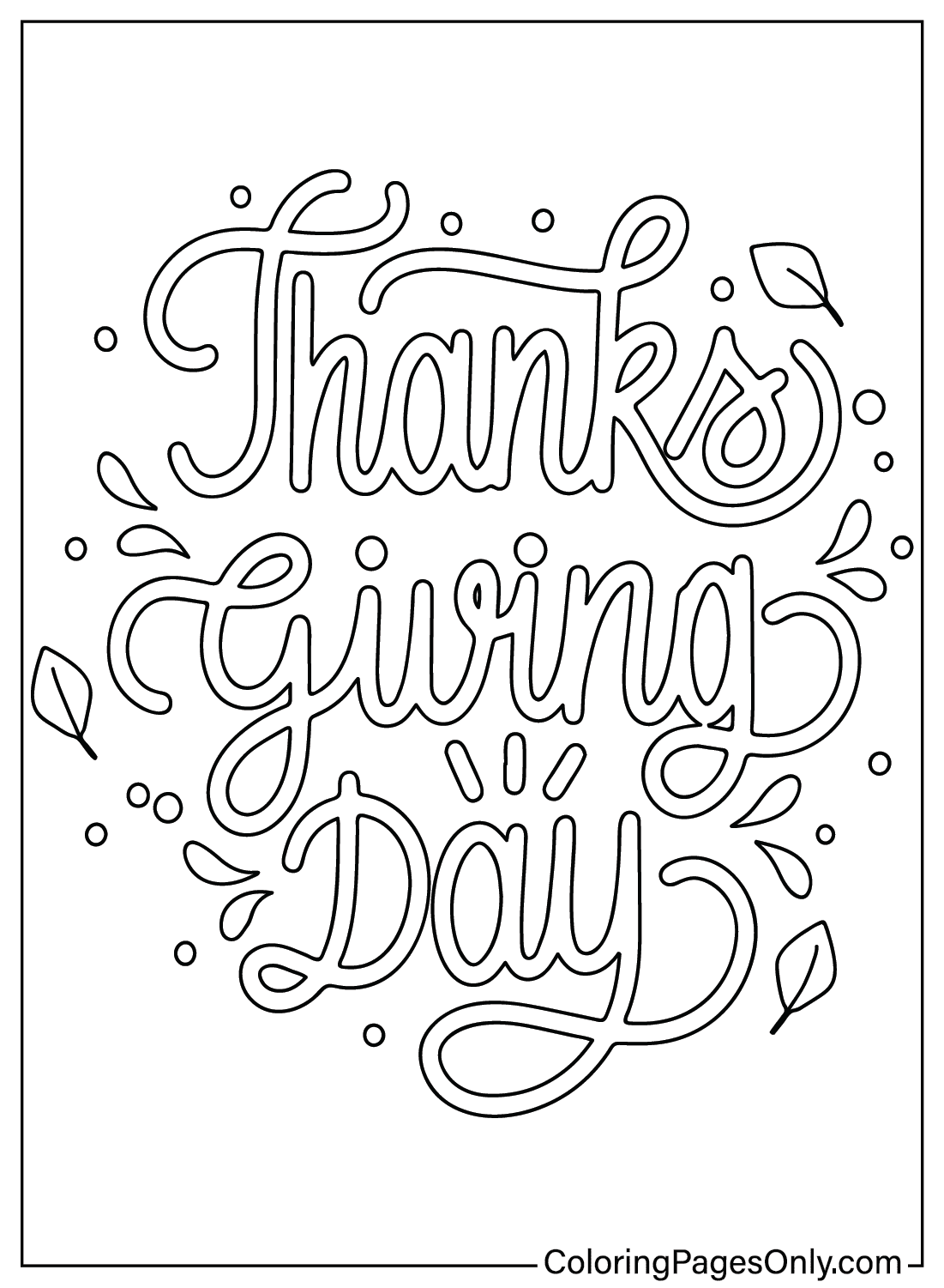 Coloring Pages Printable Thanksgiving