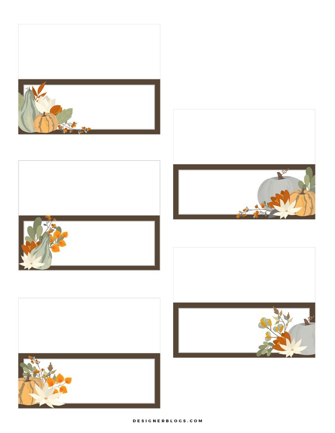 thanksgiving table place cards printable