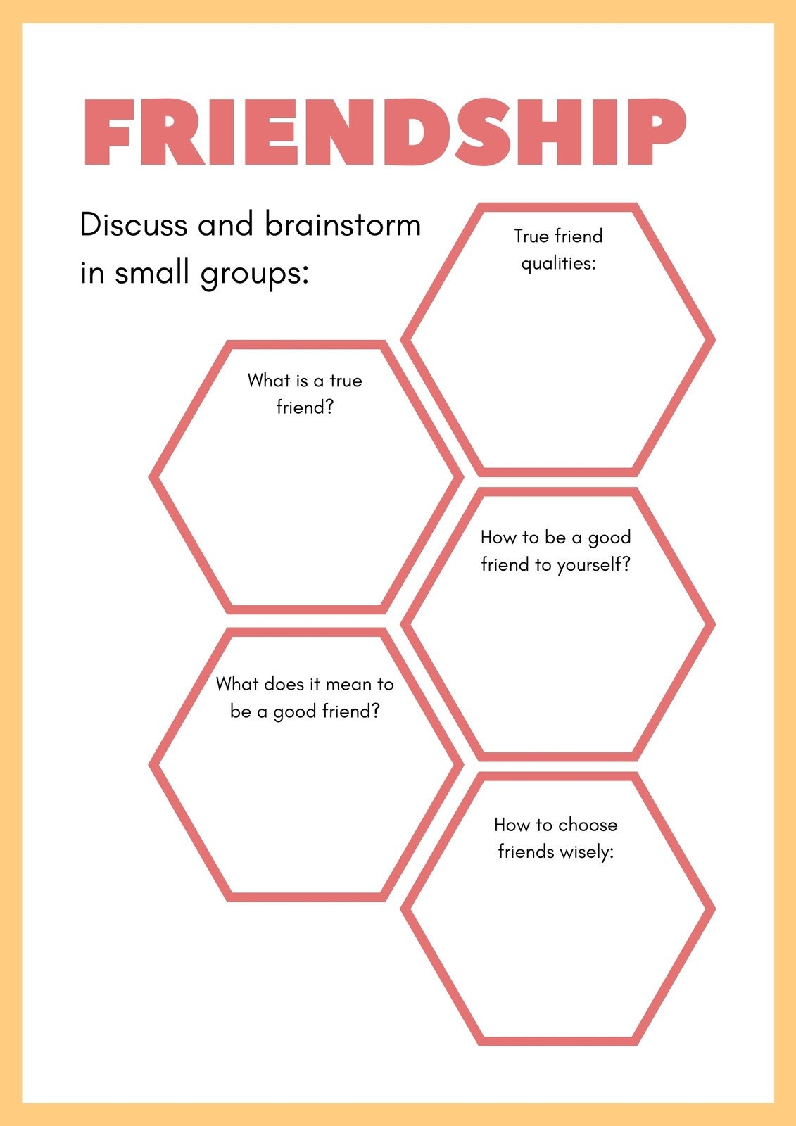 Friendship Worksheets Teaching Resources Worksheets Library