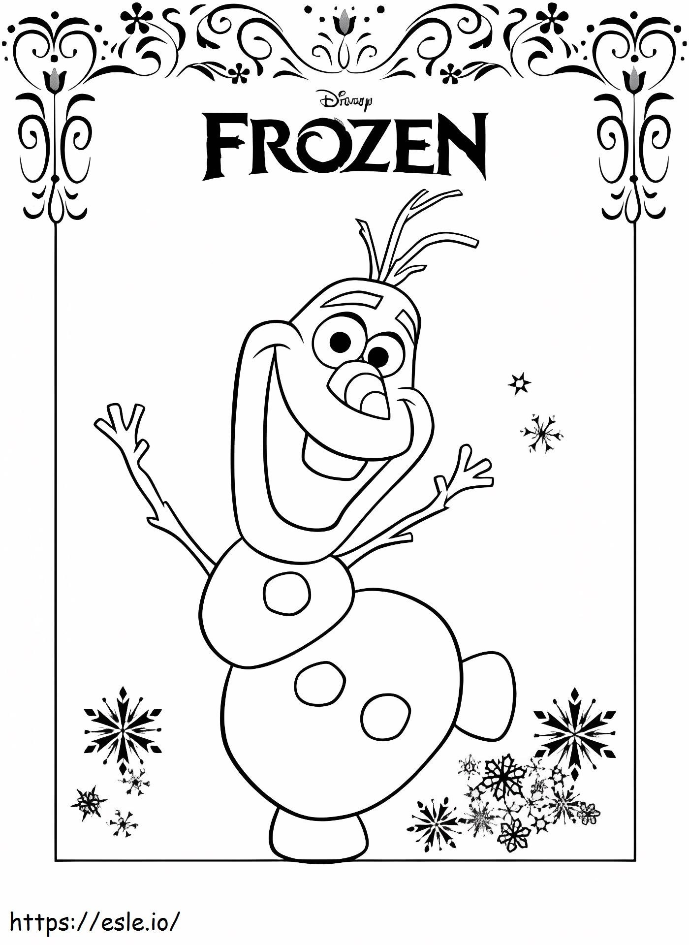 Frozen Olaf Coloring Page