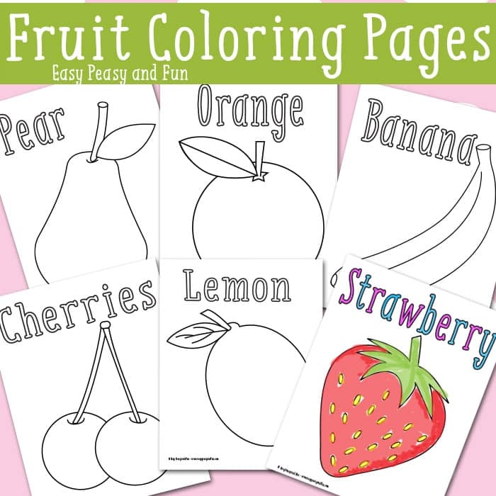 Coloring Pages With Fruit