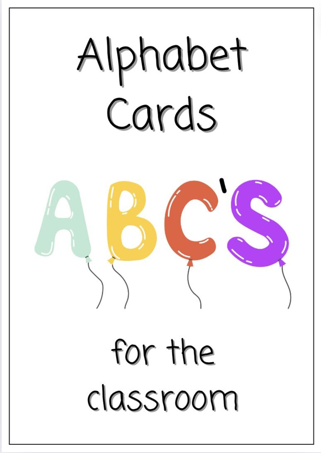 Full Alphabet Printable For Classroom Etsy