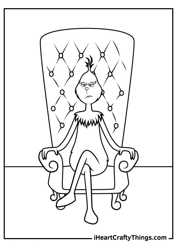 Full Size The Grinch Coloring Pages Free Printable Templates
