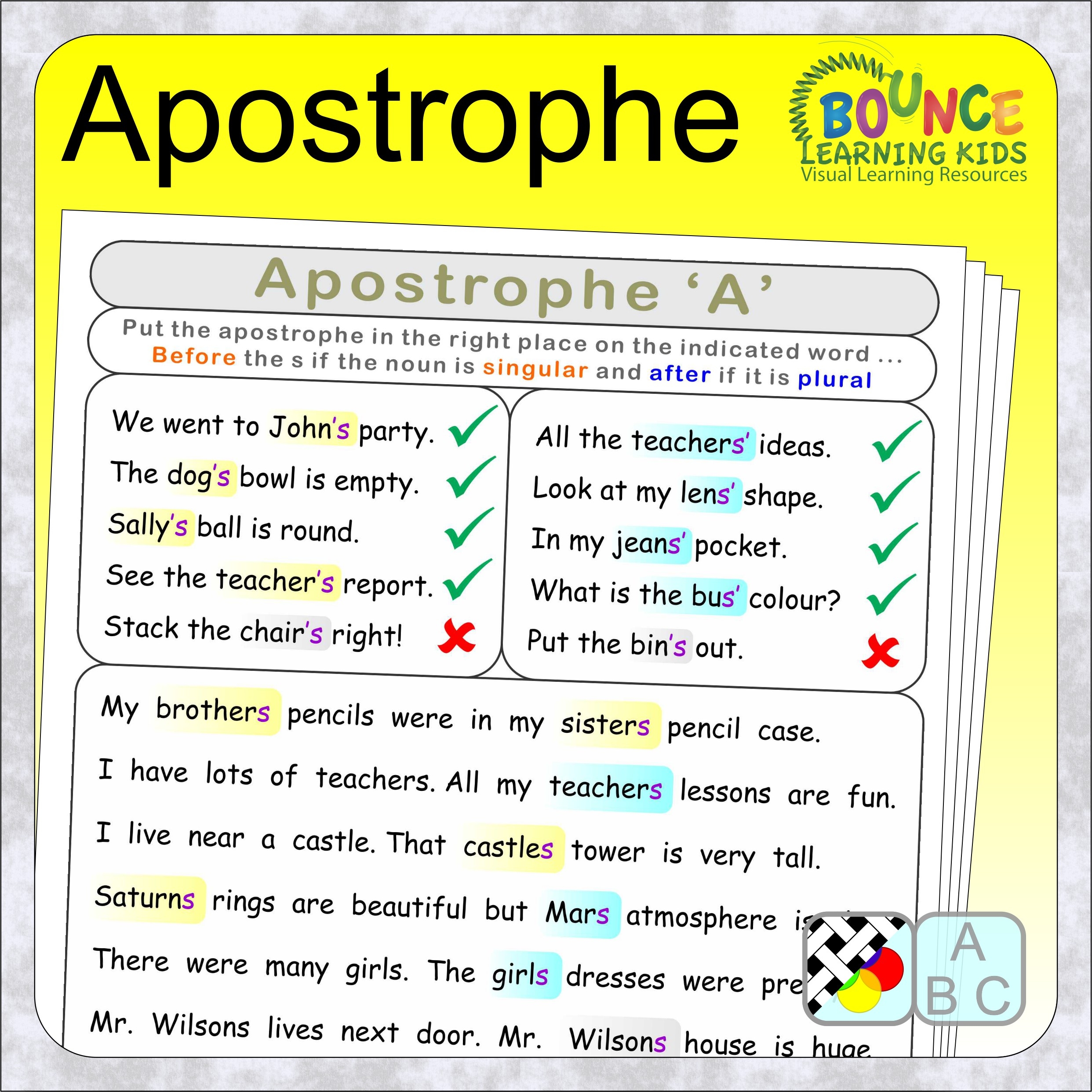 apostrophe worksheets