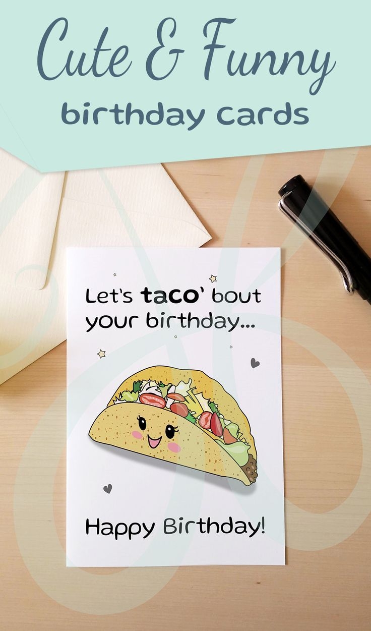 Funny Taco Birthday Card
