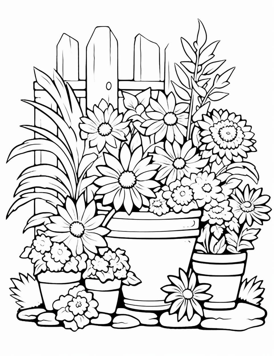printable garden pictures to color