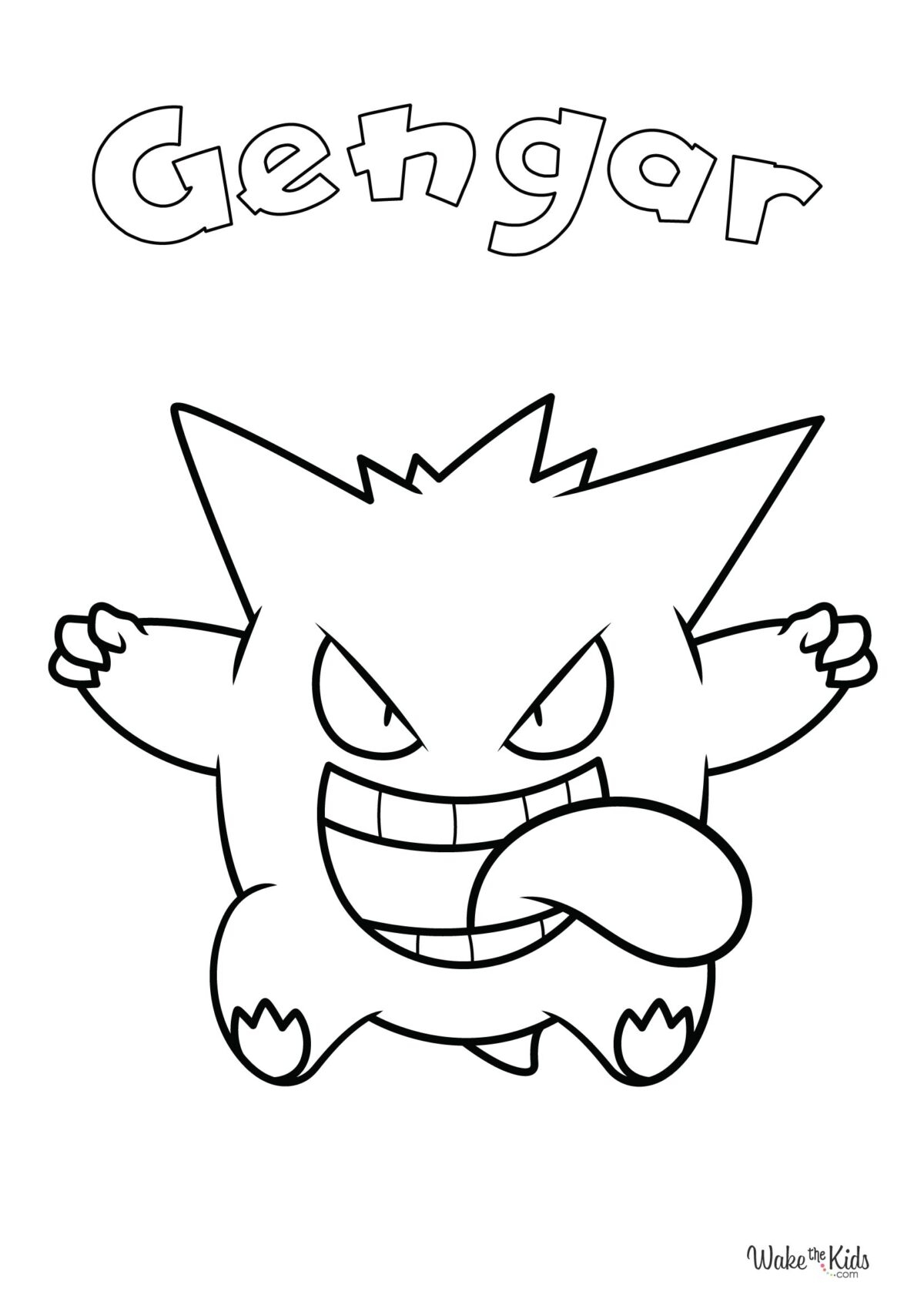 Gengar Coloring Pages