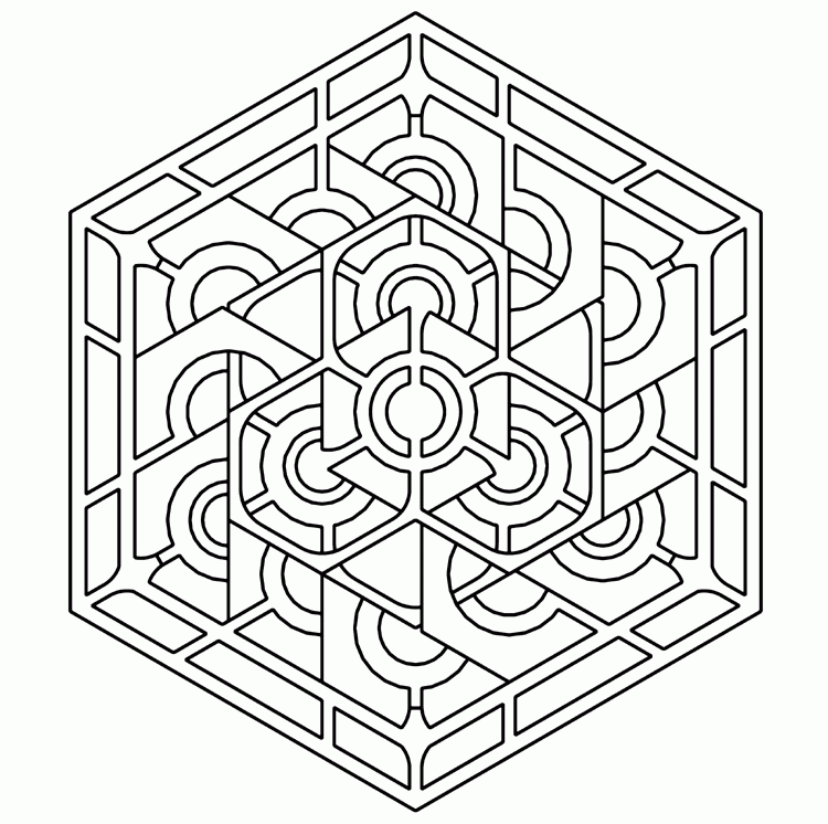 Geometric Design Coloring Pages To Print Coloring Home