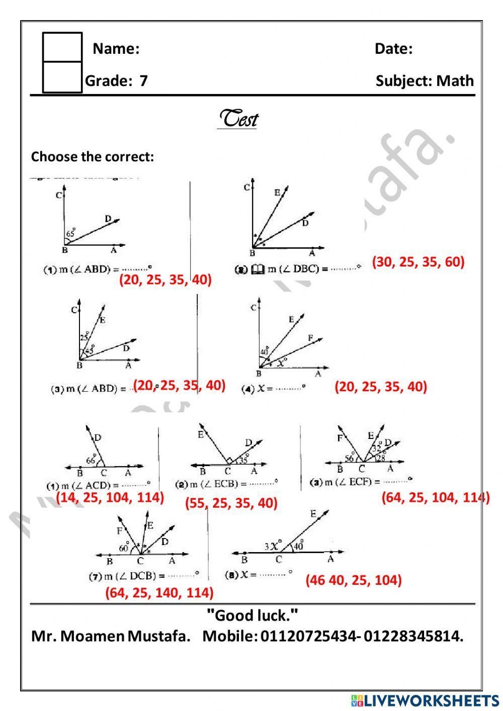 Geometry Worksheets Geometry Worksheets Worksheets Library
