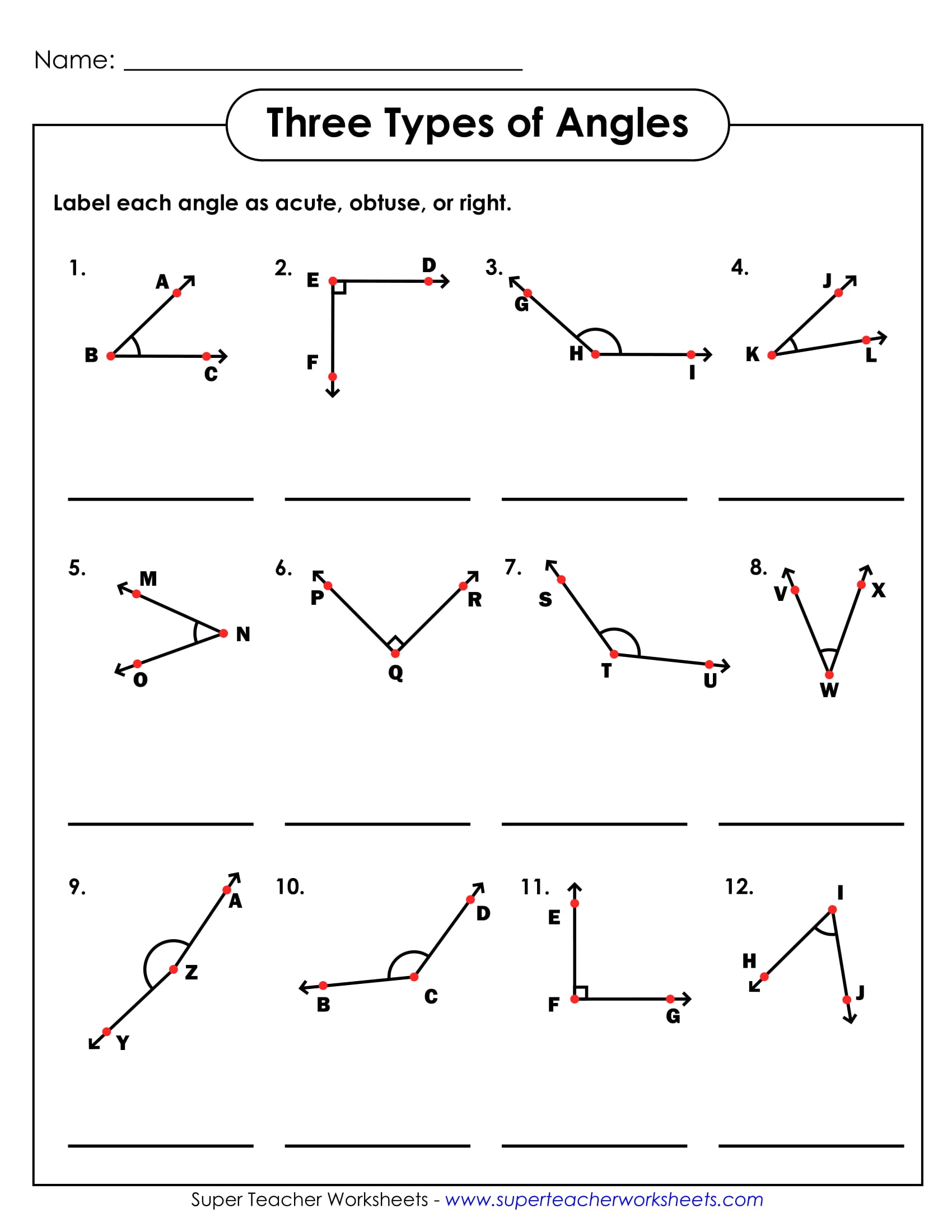 Geometry Worksheets Worksheets Library