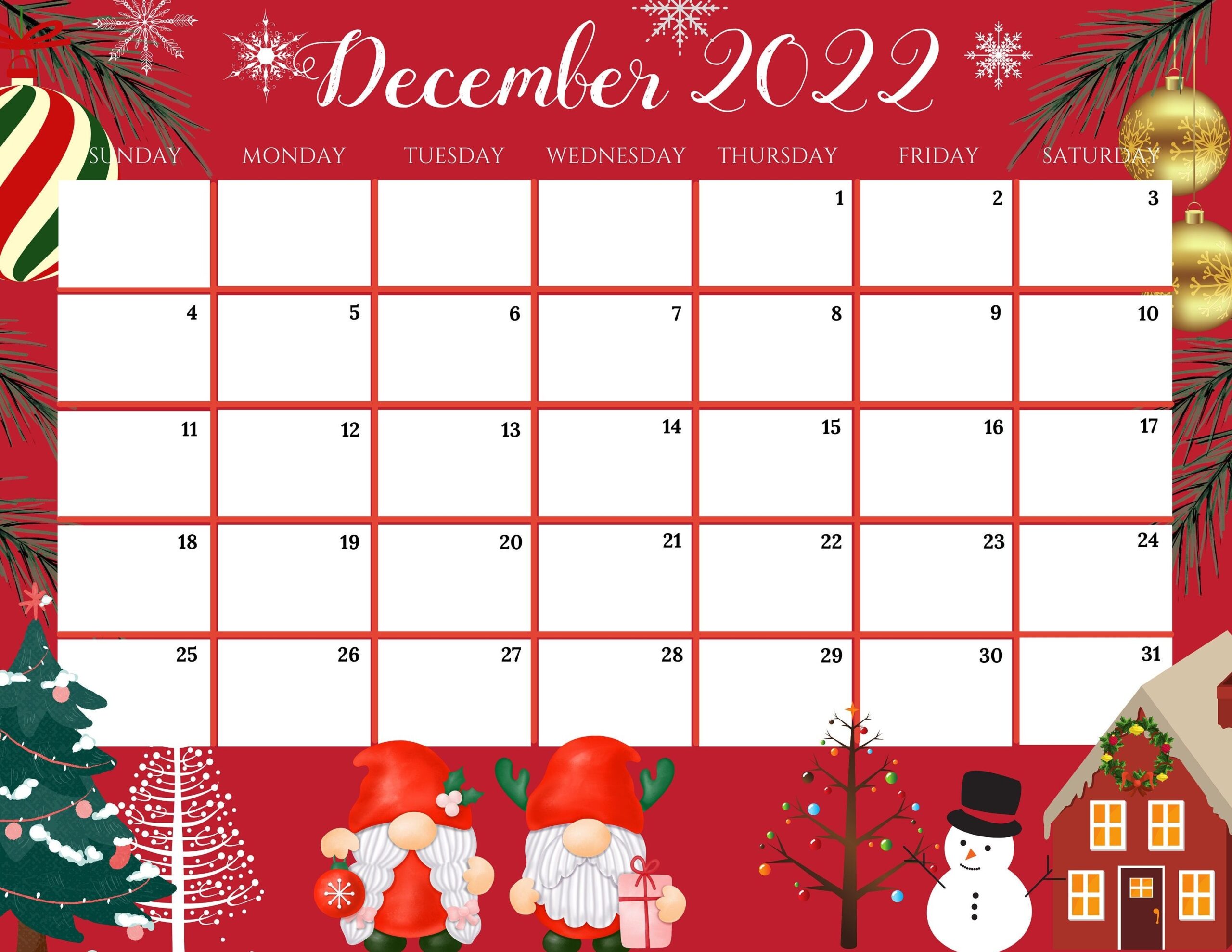 Get Organized With An Editable December 2022 Calendar