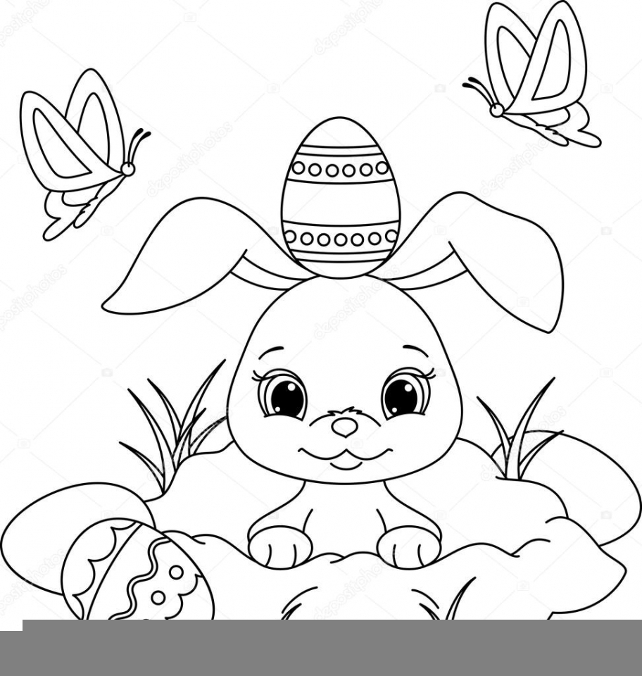 Get This Easter Bunny Coloring Pages For Preschoolers 85031