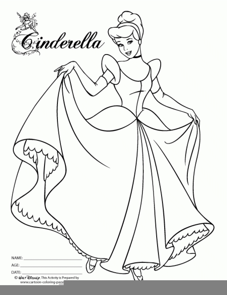 free cinderella coloring pages