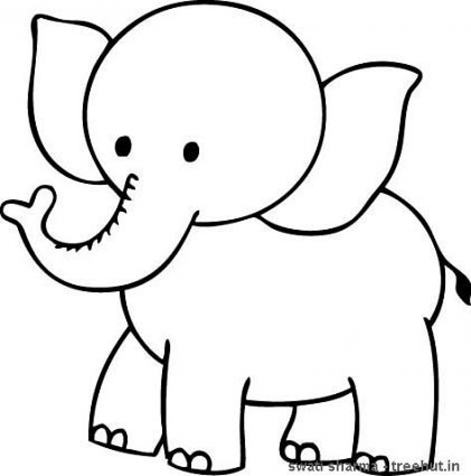 Printable Elephant Coloring Pages