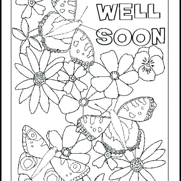 Get Well Card Coloring Page