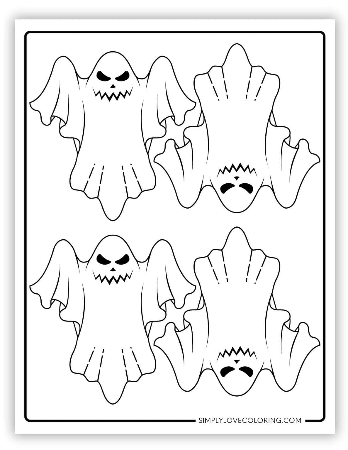 Ghost Templates Free PDF Printables Simply Love Coloring