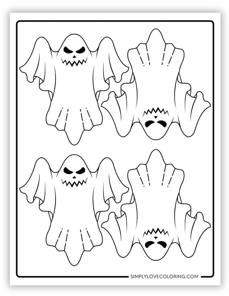 Ghost Templates Free PDF Printables Simply Love Coloring