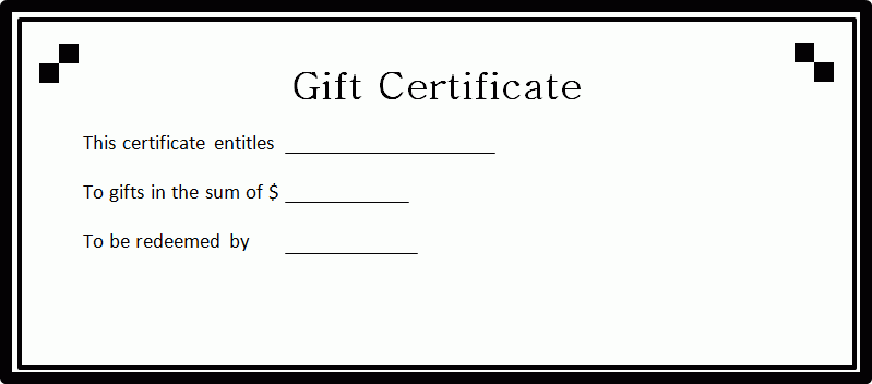 Gift Certificate Template