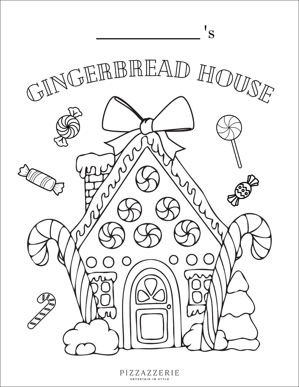 Gingerbread House Printable Printable New Year Banners