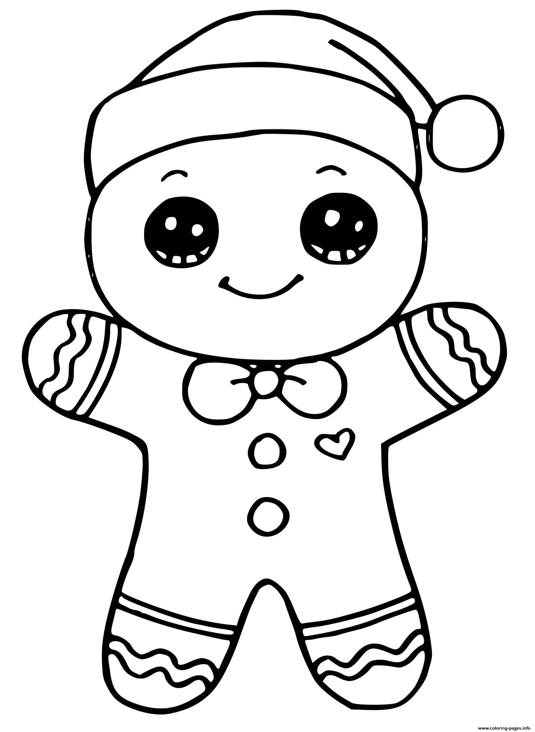 Gingerbread Christmas Coloring Pages