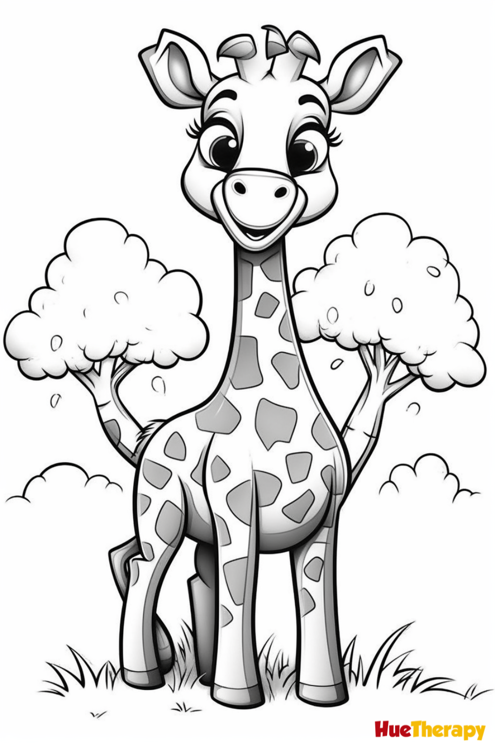 Giraffe Color Pages Printable