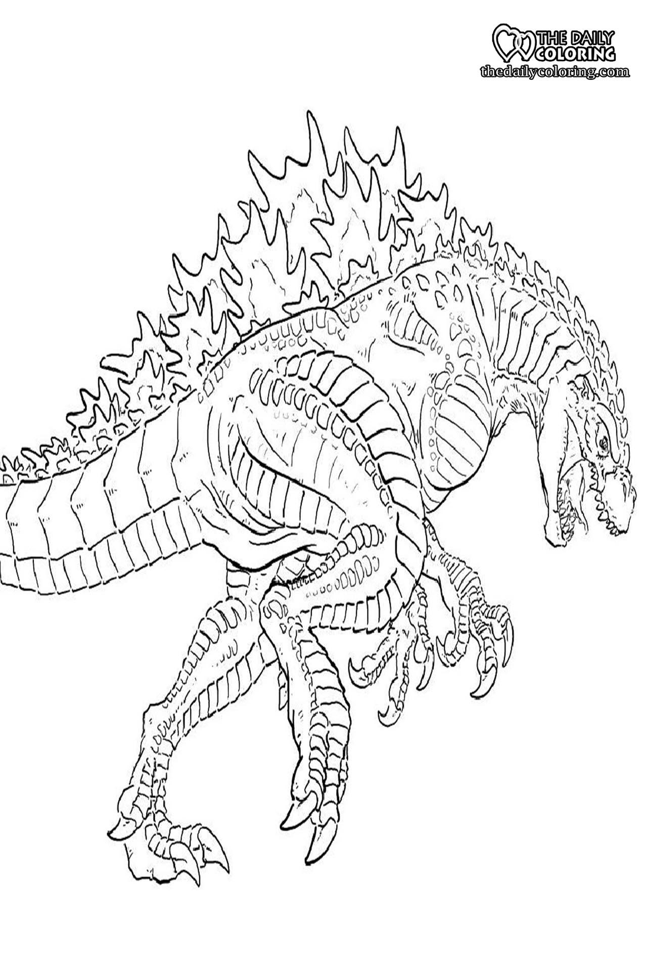 Godzilla Coloring Pages 2025 Nadia Jasper