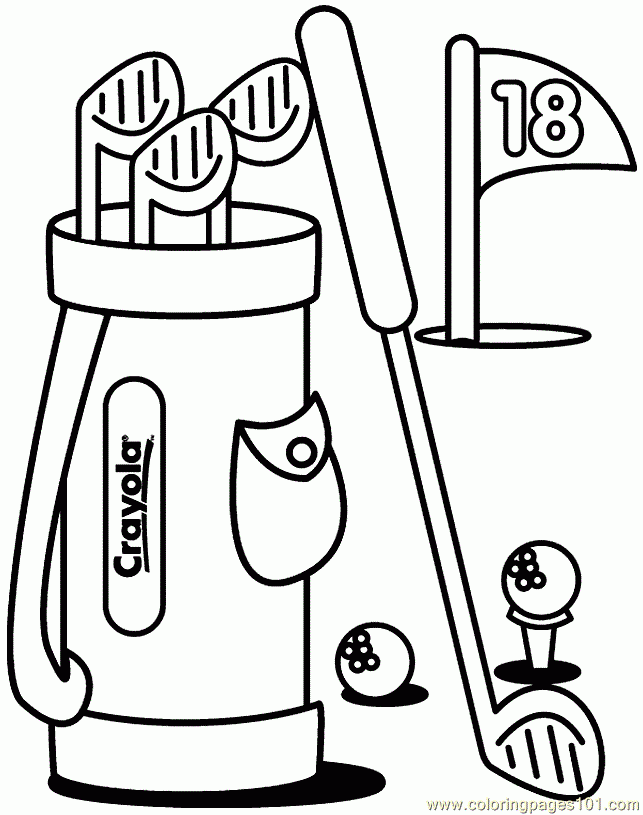 Golf Bag Coloring Page Free Printable Coloring Pages