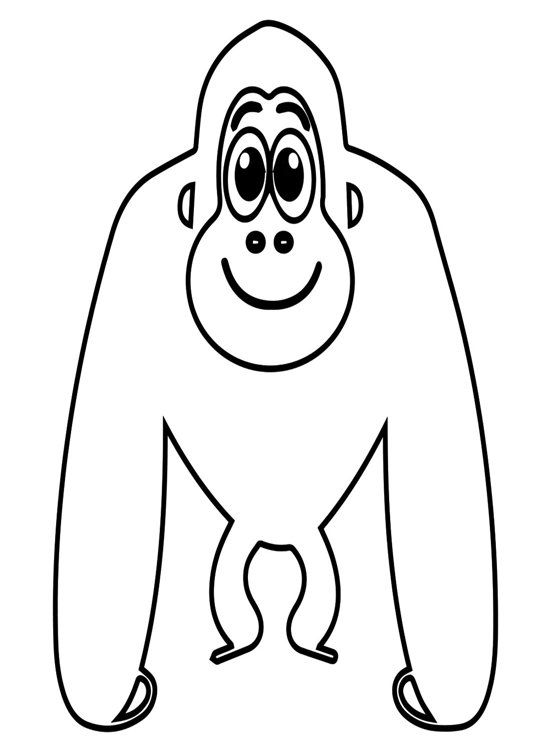 Gorilla For Preschool Coloring Page Free Printable Coloring Pages