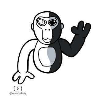 Gorilla Tag Free Coloring Page