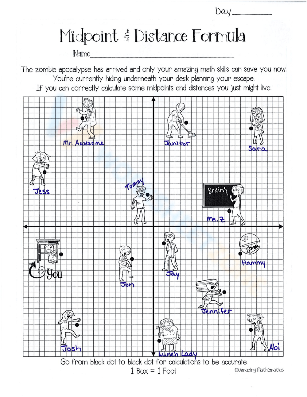 distance formula midpoint formula worksheet